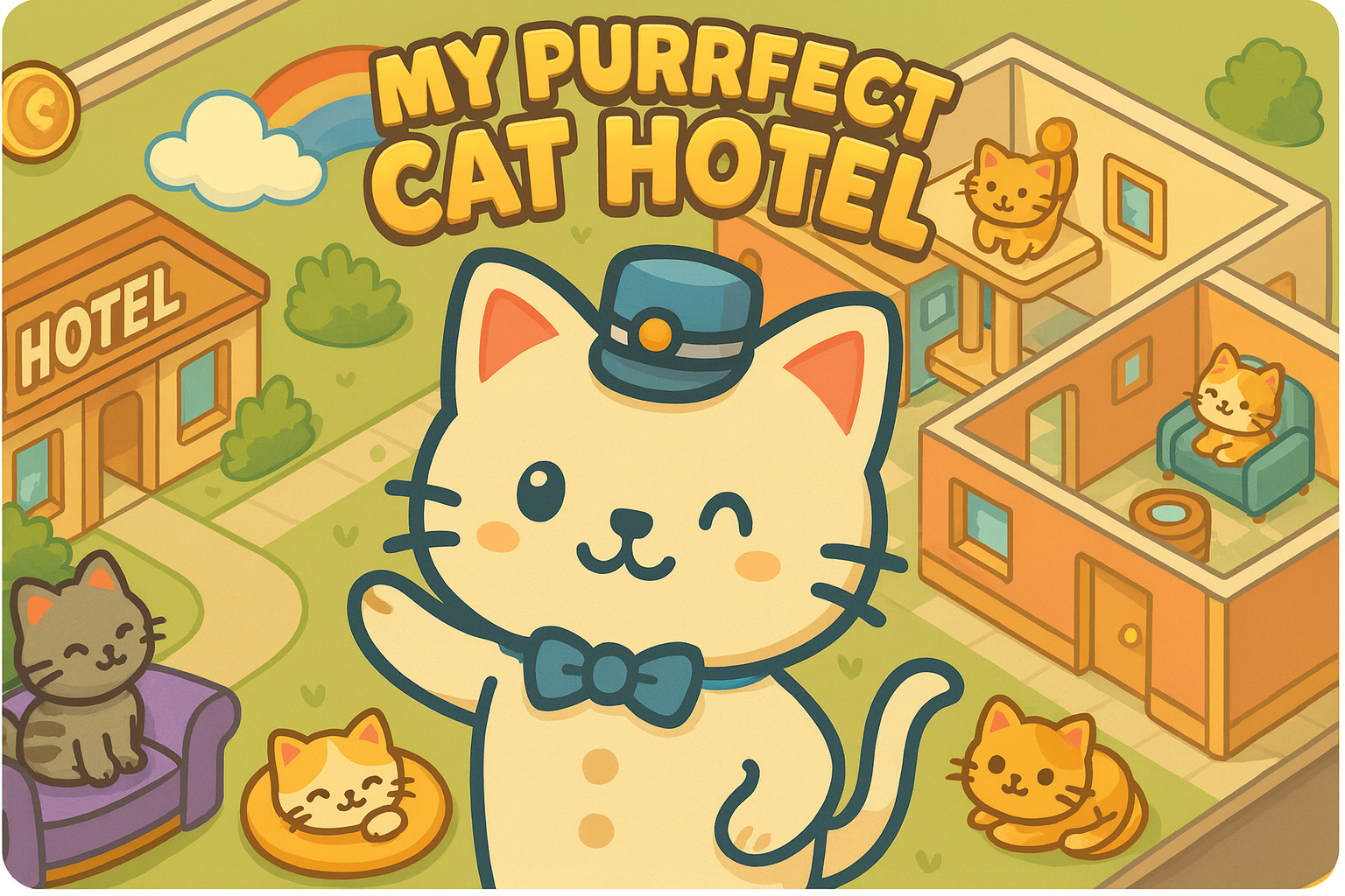 Featured cat hotel hero art